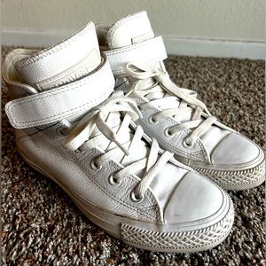All Star Converse white real leather limited edition